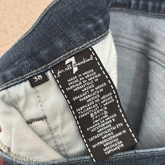 Mens 7 For All Mankind Standard Jeans, 38, Medium Wash - Picture 7 of 11
